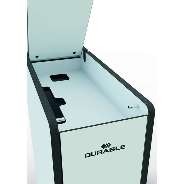 Mobile TV Cart Coworkstation, White