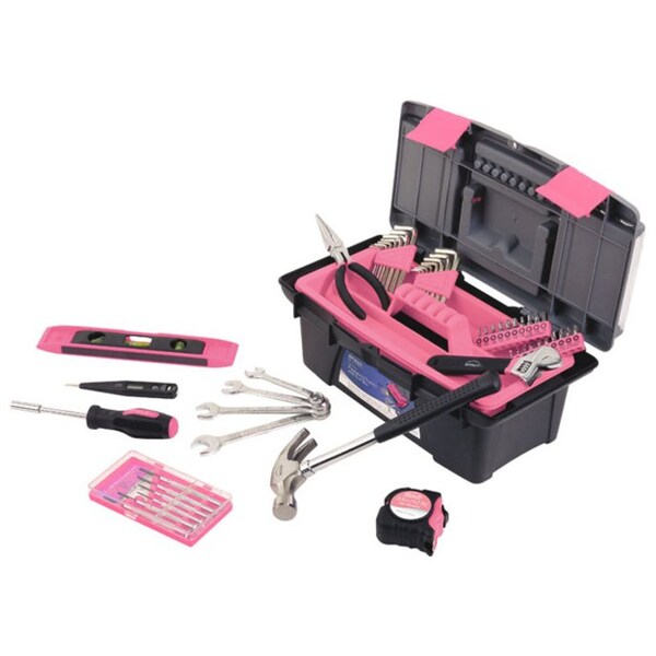 Household Tool Kit, w/Tool Box Pink 53