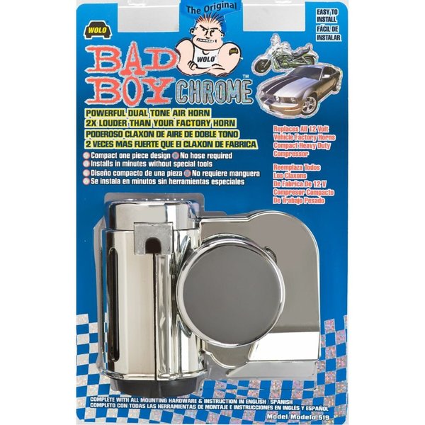One Piece Horn, Air, Chrome, Under-Hood