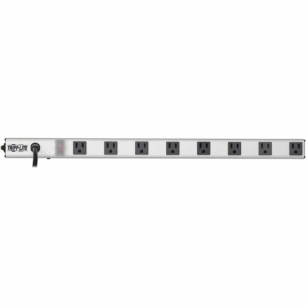 Power Strip, 8-Outlet, RA, 5-15P, 24in cord