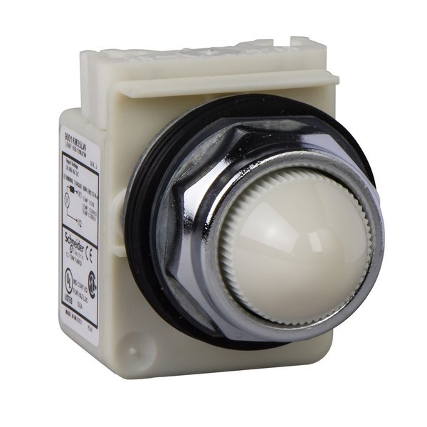 White T-k Pilot Light Led 30mm 120v