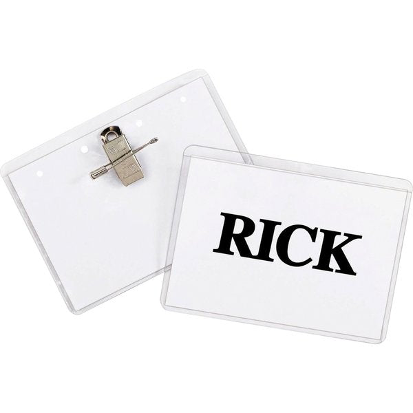 Name Badge, Pin/Clip, Badge, PK50