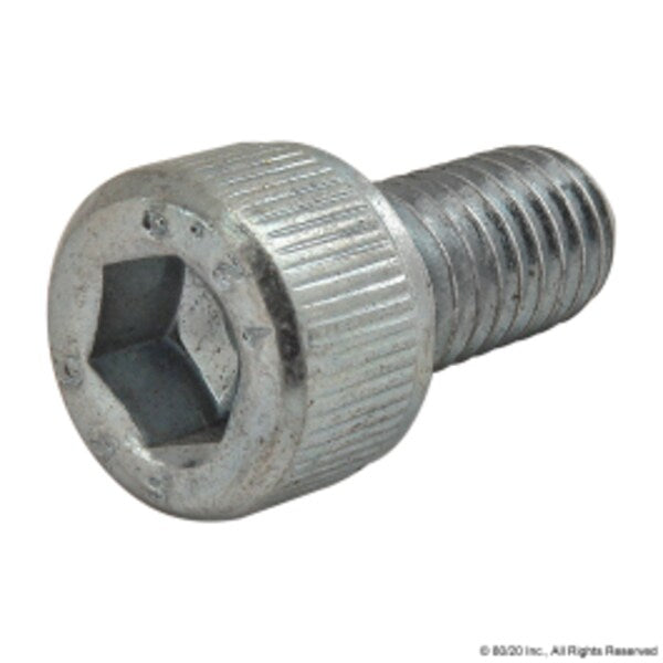 M6-1.00 Socket Head Cap Screw, Zinc Plated Steel, 12 mm Length