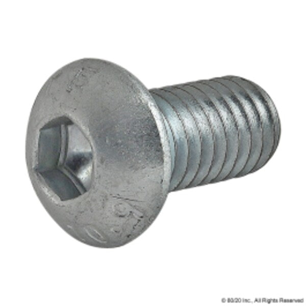 M6-1.00 Socket Head Cap Screw, Zinc Plated Steel, 12 mm Length