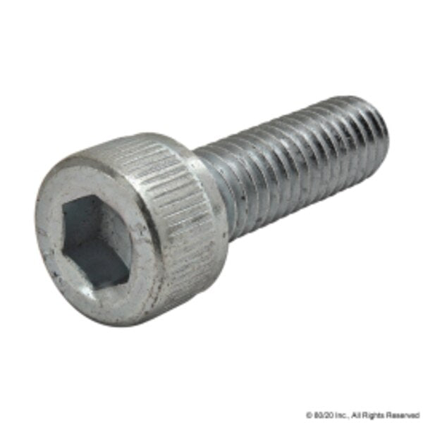 M6-1.00 Socket Head Cap Screw, Zinc Plated Steel, 20 mm Length