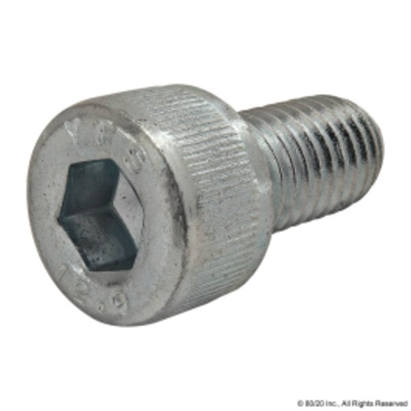 M8-1.25 Socket Head Cap Screw, Zinc Plated Steel, 16 mm Length