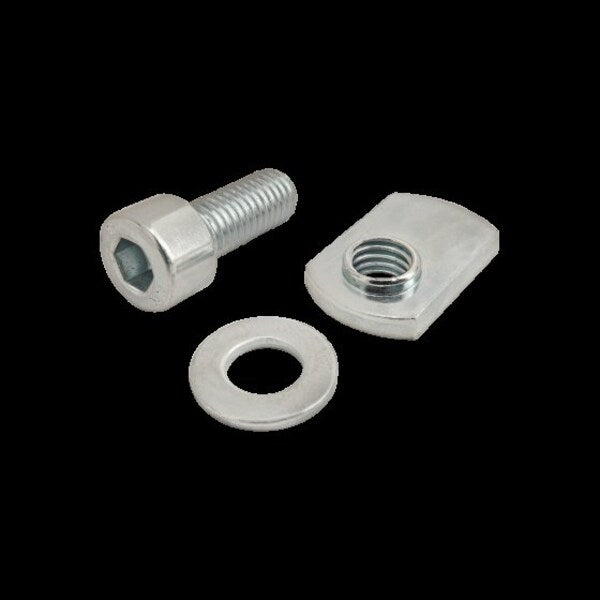 M8-1.25 Socket Head Cap Screw, Bright Zinc Plated Steel, 20 mm Length