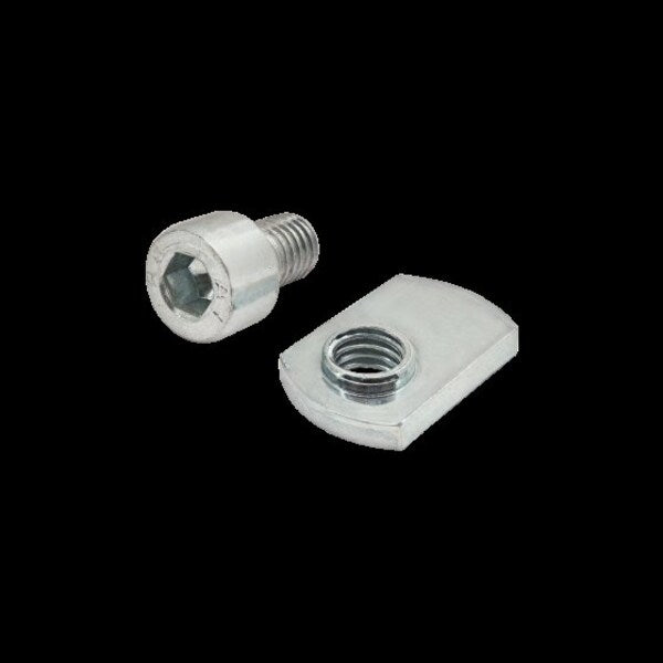 M8-1.25 Socket Head Cap Screw, Bright Zinc Plated Steel, 12 mm Length