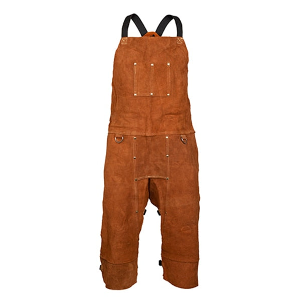 24X42 Dk Brwn Lth Sl Bib Aprn
