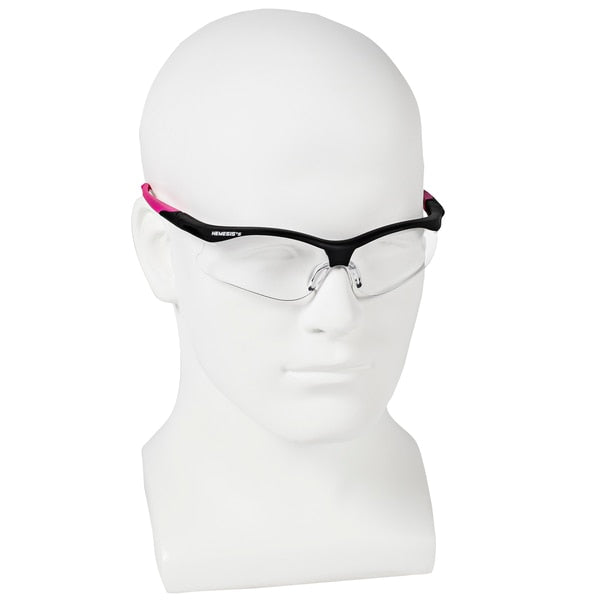 Safety Glasses, Wraparound Clear Polycarbonate Lens, Anti-Fog, Scratch-Resistant