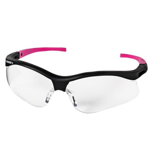 Safety Glasses, Wraparound Clear Polycarbonate Lens, Anti-Fog, Scratch-Resistant