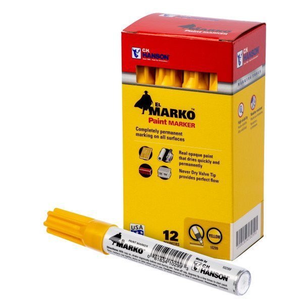 Paint Marker, Permanent, Water Resi, Yellow