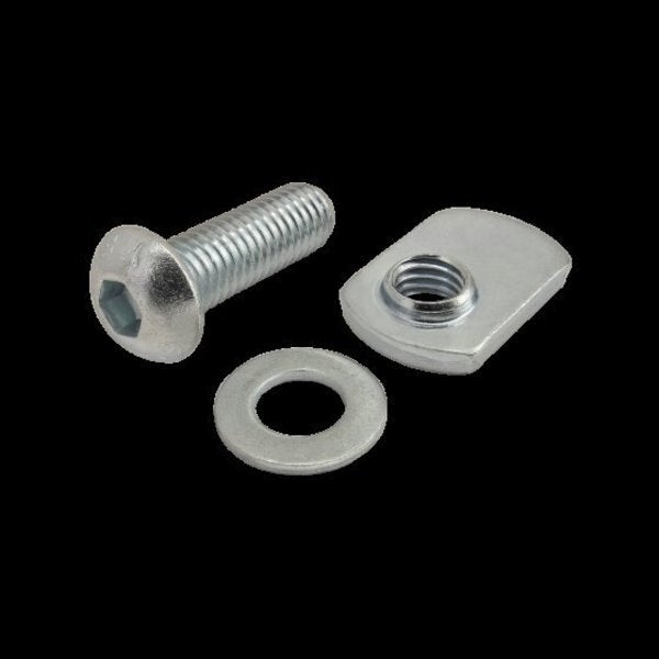 M8-1.25 Socket Head Cap Screw, Bright Zinc Plated Steel, 25 mm Length
