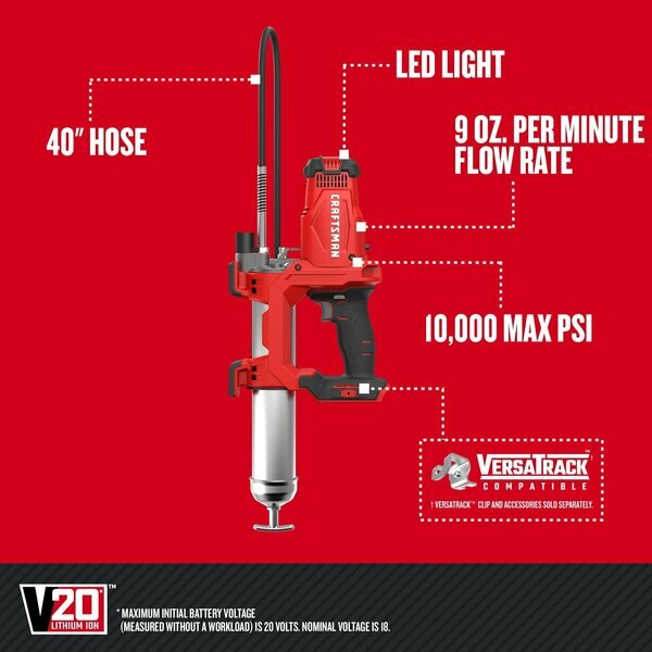 V20 Cordless Grease Gun (Tool Only)