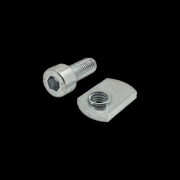 M8-1.25 Socket Head Cap Screw, Bright Zinc Plated Steel, 20 mm Length
