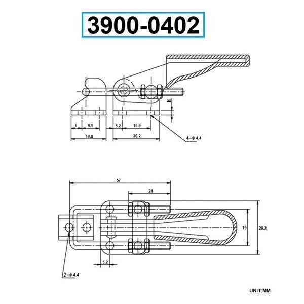 Pull Action Latch Toggle Clamp With 350 lbs Holding Capacity