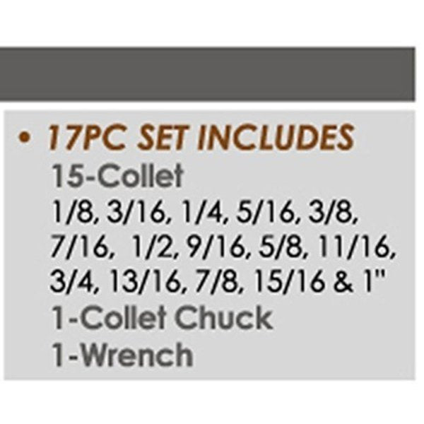 MT3 17 Piece ER-40 Spring Collet Chuck Set