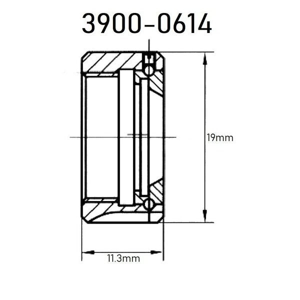 T-Type M14 X .75 Er Collet Chuck Nut- ER-11