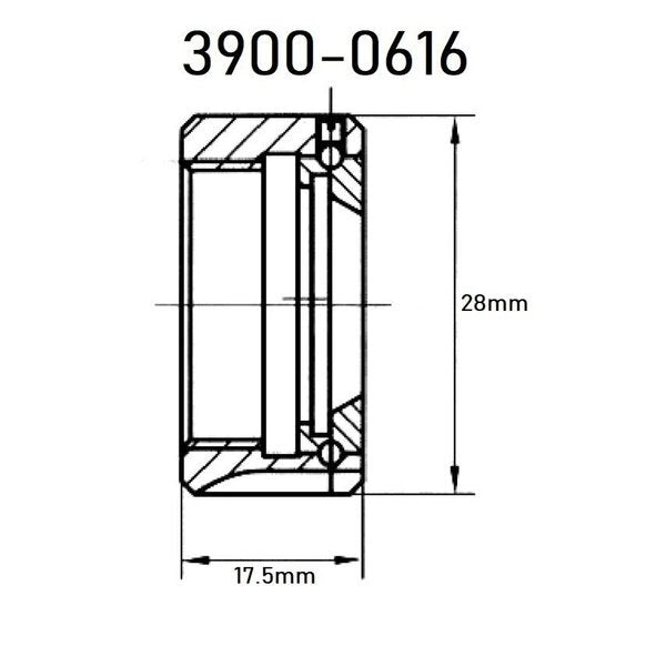 T-Type M22 X 1.5 ER-16 Collet Chuck Nut