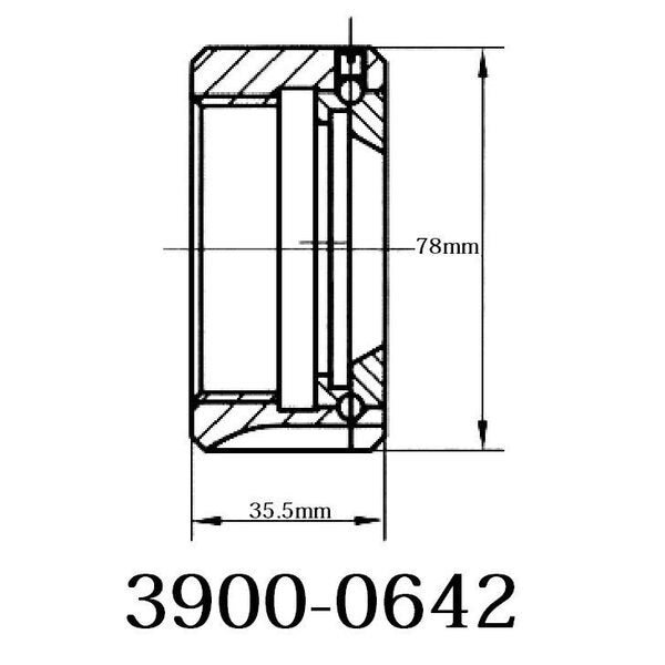 UM-Type M64 X 2 ER-50 Collet Chuck Nut