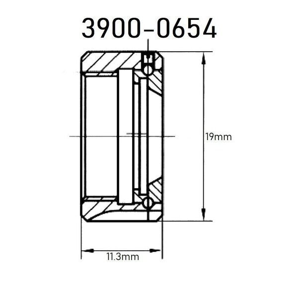 A-Type M14 X .75 Bearing Type ER-11 Collet Chuck Nut