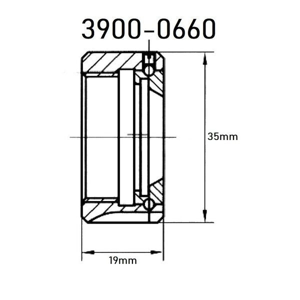 A-Type M25 X 1.5 ER-20 Bearing Type Collet Chuck Nut