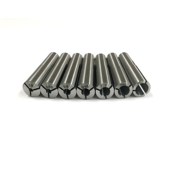 1/8~1/2 X16ths 7 Piece Brown & Sharpe Style #7 Collet Set