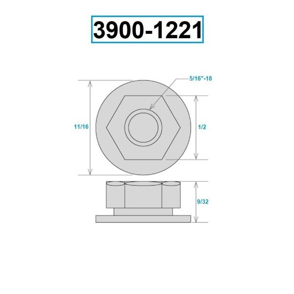 5/16-18 Flanged Nut