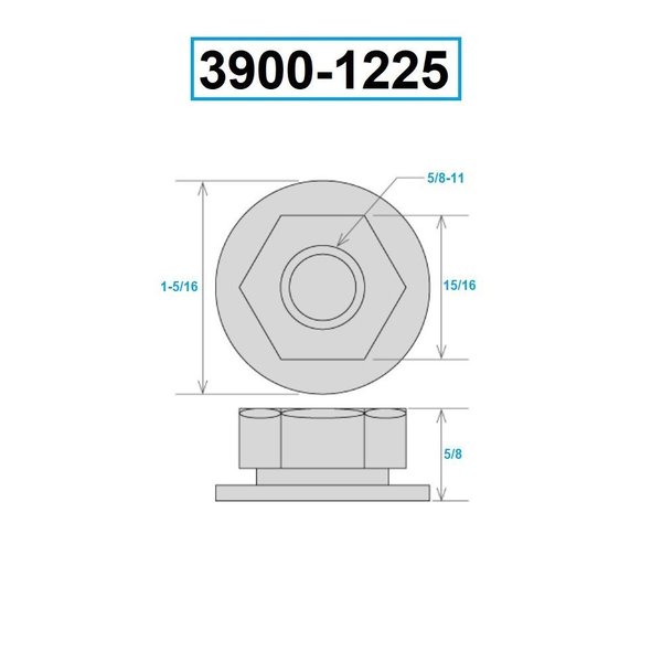 5/8-11 Flanged Nut