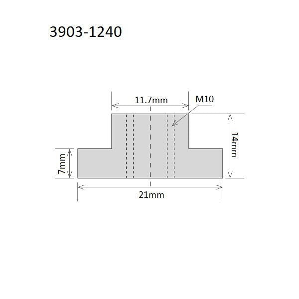 11.7mm M10 X 1.50 T-Slot Nut