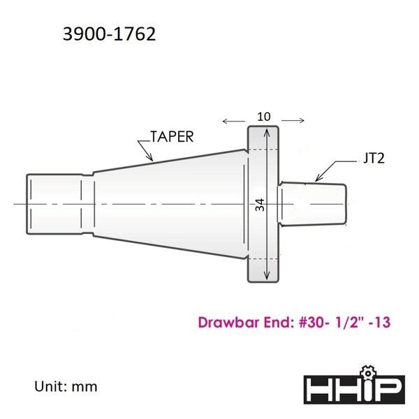 NMTB #30 Taper To Jacobs JT2 Arbor