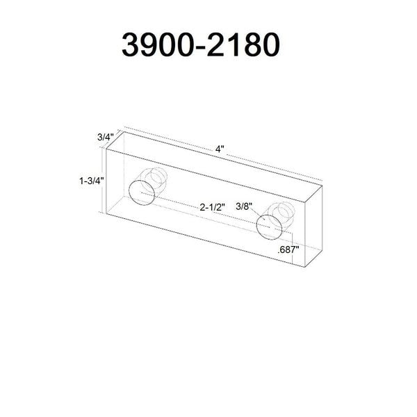 4(L) X 1.5(H) X .75(W) Aluminum Vise Jaws
