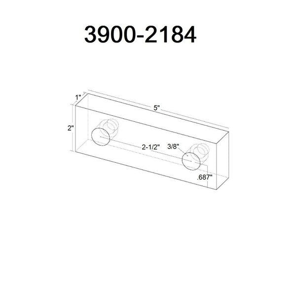 5(L) X 1.5(H) X 1(W) Aluminum Vise Jaws