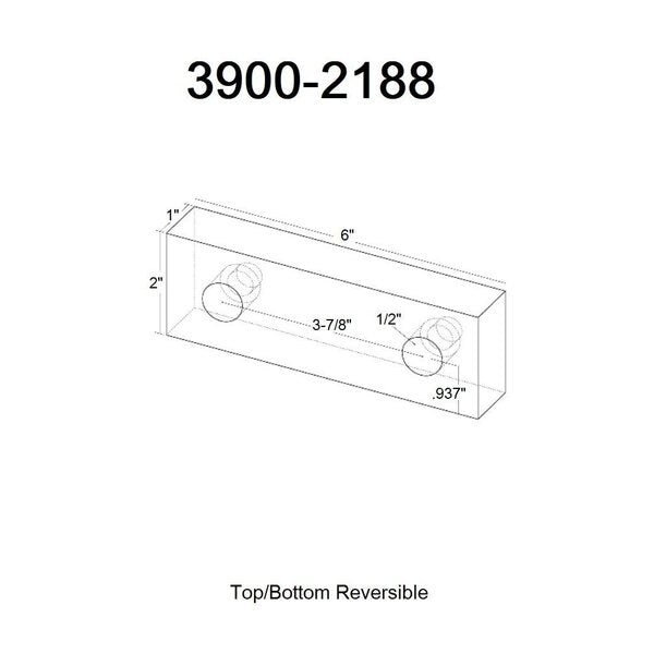 6(L) X 2(H) X 1(W) Reversible Aluminum Vise Jaws