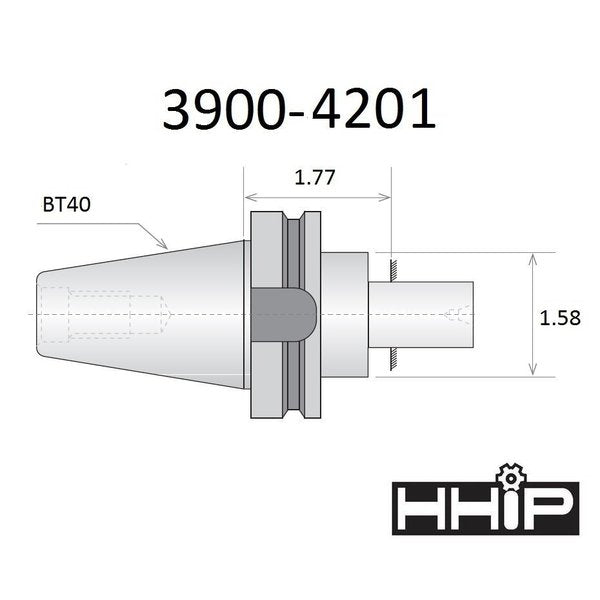 BT40 V-Flage To Jacobs JT4 Drill Chuck Arbor
