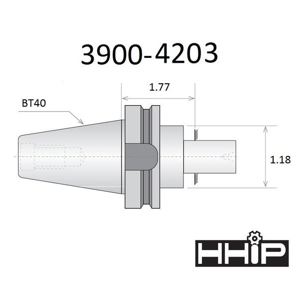 BT40 V-Flage To Jacobs JT33 Drill Chuck Arbor