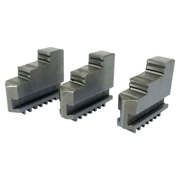 3 Piece Steel External Hard Jaw Set For 8