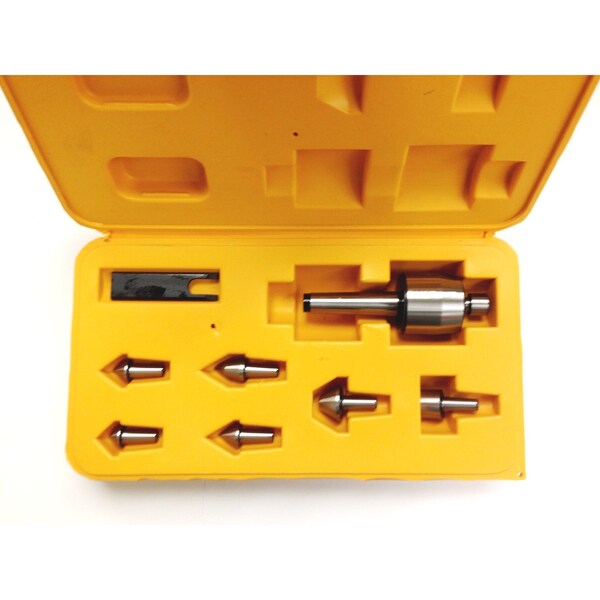 9 Piece MT3 Multi-Shape Interchangeable Tip Live Center Set