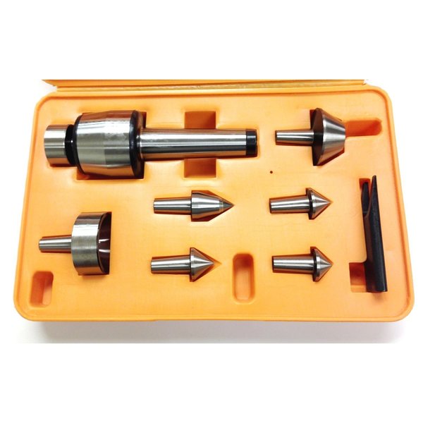 9 Piece MT5 Multi-Shape Interchangeable Tip Live Center Set