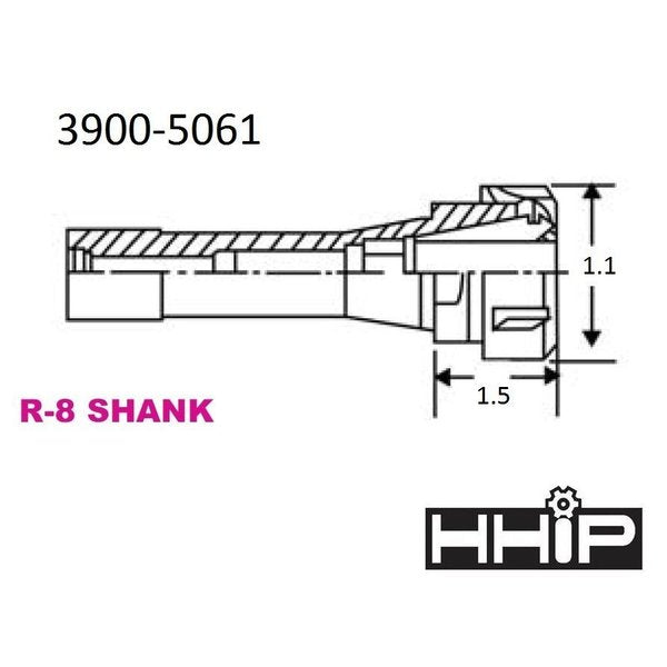 R8 ER-16 Collet Chuck With Drawbar End
