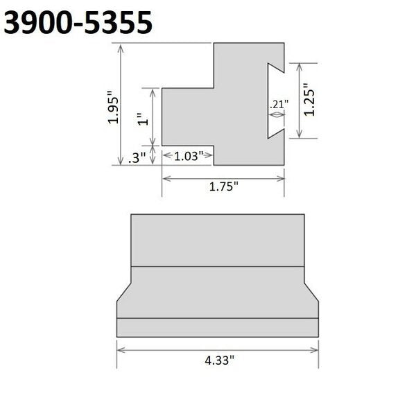 1.00 X 1.25 SGTBN Cut-Off Tool Block