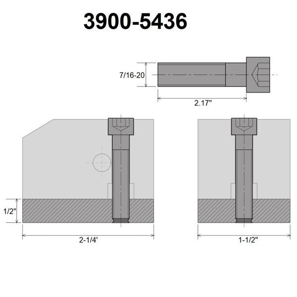 KDK-100 & KDK-0 Style T-Nut Blank 1/2 X 1-1/2 X 2-1/4 With Screw