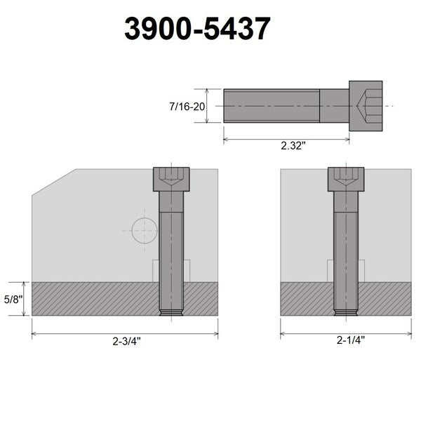 KDK-100 & KDK-0 Style T-Nut Blank 5/8 X 2-1/4 X 2-3/4 With Screw