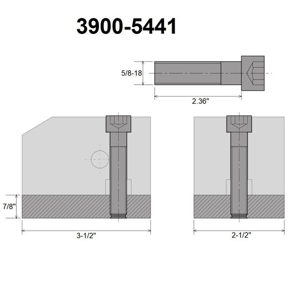 KDK-150 Style T-Nut Blank 7/8 X 2-1/2 X 3-1/2 With Screw