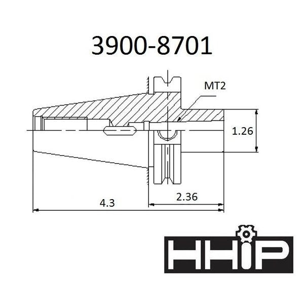 BT30 V-Flange To MT2 Drill Chuck Arbor