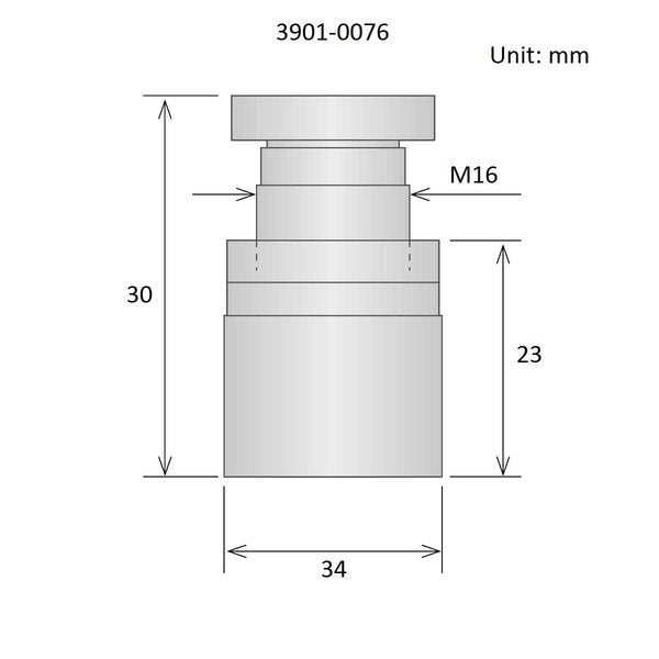 Jack Screw Standoff, M16 Thrd Sz, Steel