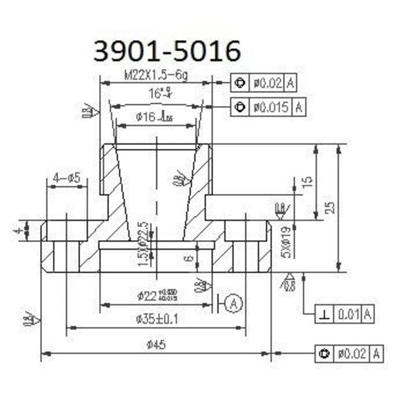 45mm Diameter ER-16 Collet Chuck