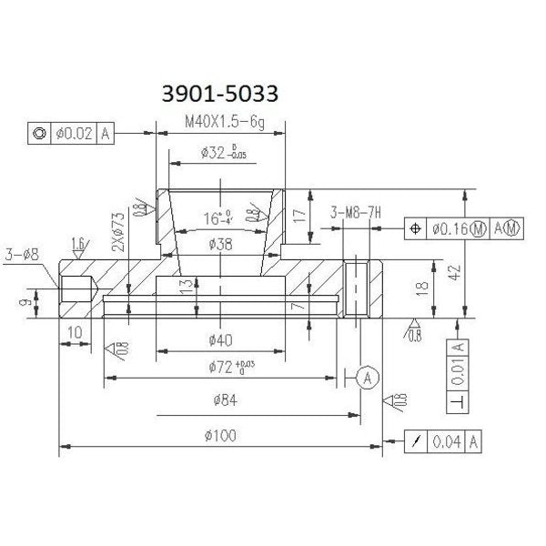 100mm Diameter ER-32 Collet Chuck