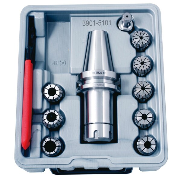 BT-40 ER-25 10 Piece Collet & Chuck Set