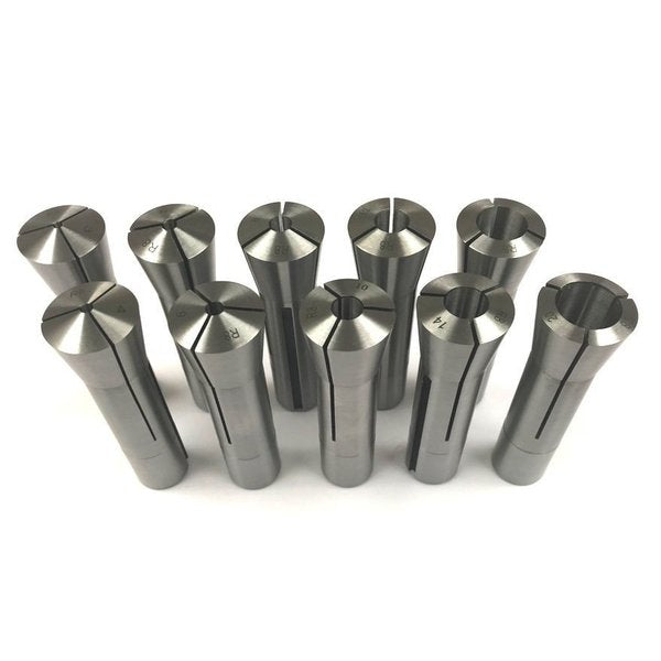 10 Piece R8 3-20mm Round Collet Set